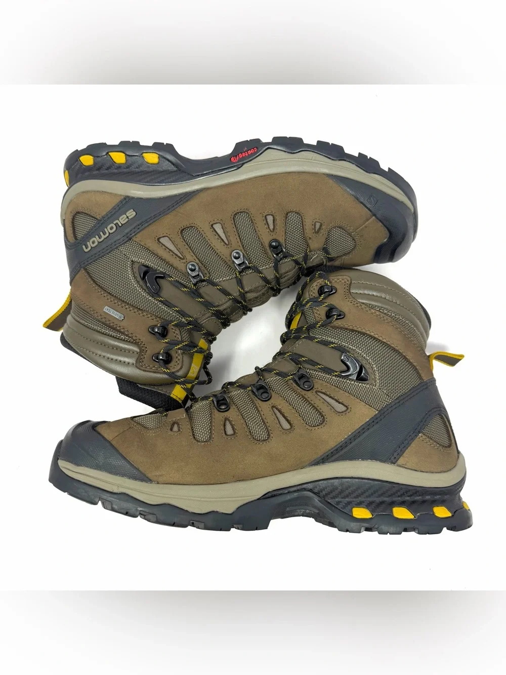 Salomon Men’s Quest 4D 3 GTX Hiking Boots Sz 9.5 Brown Gore-Tex Waterproof